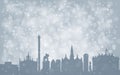 Copenhagen City Ã¢â¬â¹Ã¢â¬â¹silhouette , silver abstract snow falling winter christmas